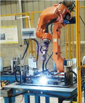Robotic welding of stroller frames